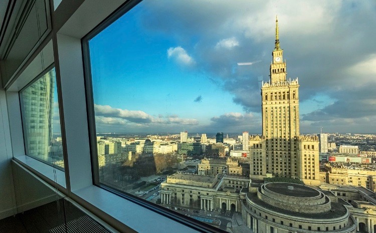 view from zlota 44 apartment for sale warsaw